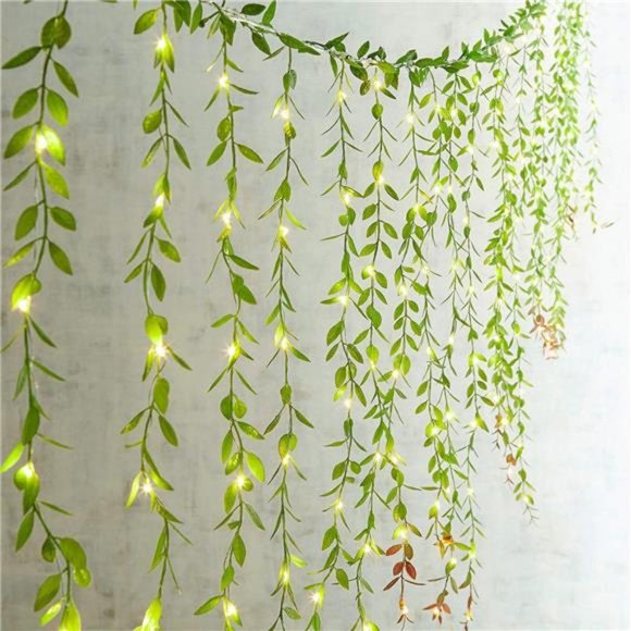 6pcs Artificial Vines Fake Greenery Garland Willow Leaves with Total 30 Stems - Picture 4 of 7
